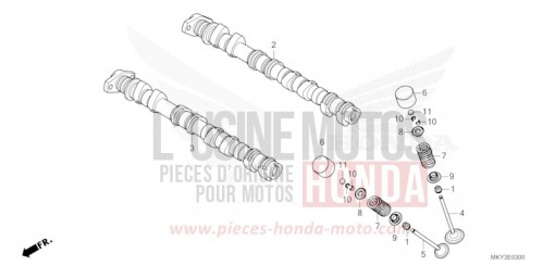 ARBRE A CAMES/SOUPAPE CB650RAP de 2023